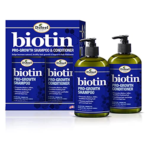 Difeel Biotin Pro-Growth Shampoo & Conditioner Set - 12 oz