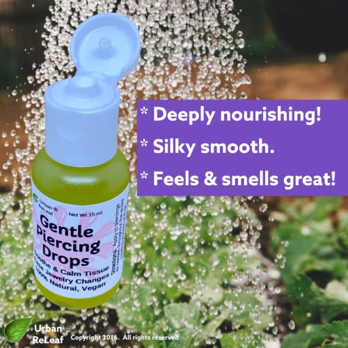 Urban ReLeaf Gentle Piercing Drops - Natural Aftercare Oil for Sensitive Skin