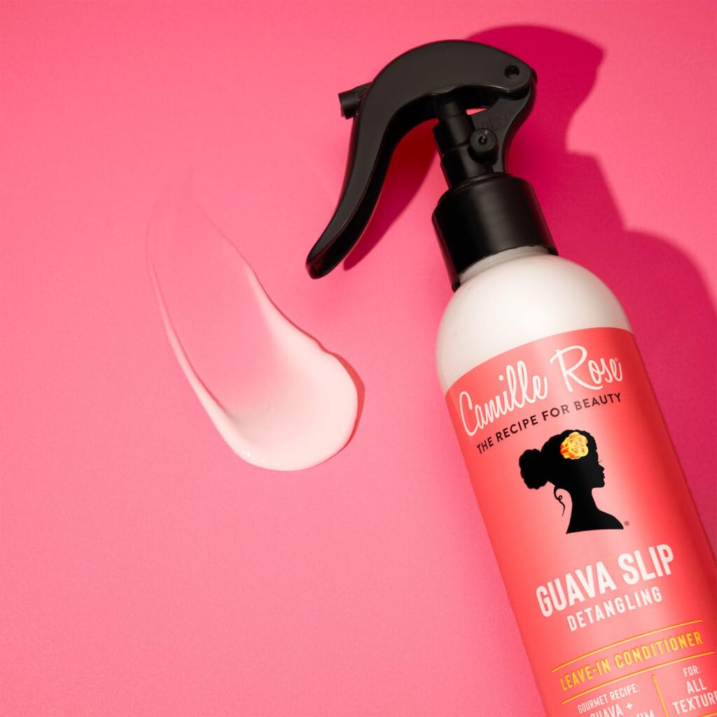 Camille Rose Guava Slip Detangling Leave In Conditioner, with Guava, Kakadu Plum and Aloe Leaf Juice to Detangle and Soften, for All Hair Textures, 8 fl oz 2 Pack