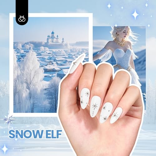 Beetles White Gel Nail Polish Kit with UV Light - 5 Piece Set for Beginners