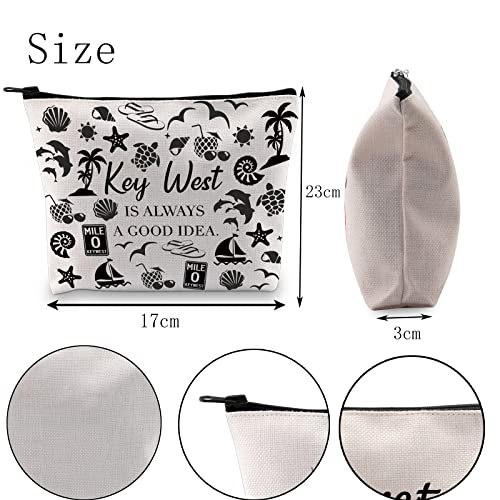 Key West Is Always Cosmetic Bag - POFULL Florida Summer Gift