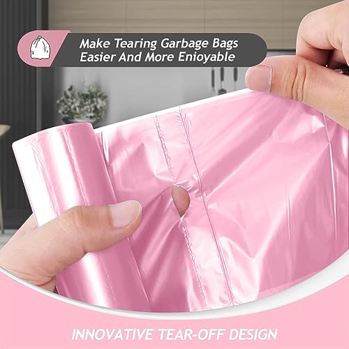 Teivio 10 Gallon Colorful Trash Bags | 100 Count Durable Kitchen Waste Bags