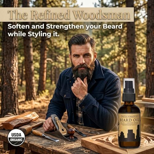 Seattle Pomade Co. Organic Beard Oil for Smooth, Itch-Free Growth