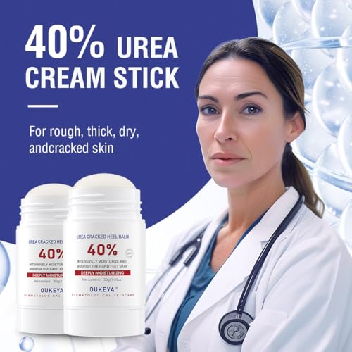 OUKEYA 40% Urea Cream Stick Pack of 2 – Moisturizing for Dry, Cracked Skin