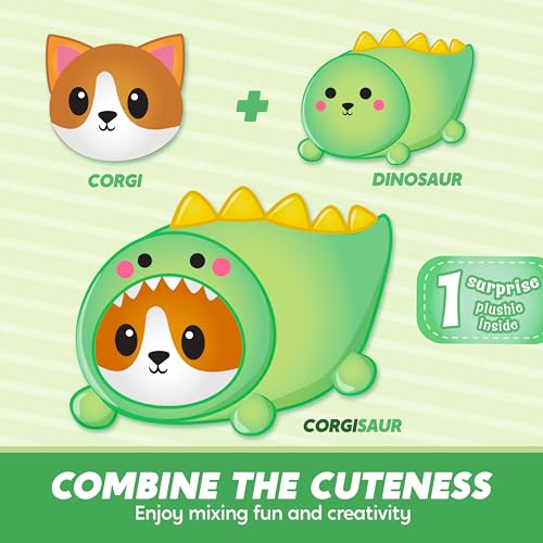 CORGISAUR Kawaii Dinosaur Plush Toy - 11" Soft Corgi Pillow