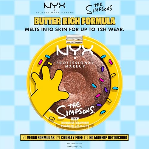 NYX Homer Simpson Donut Highlighter - Frosted Gold Shimmer Powder