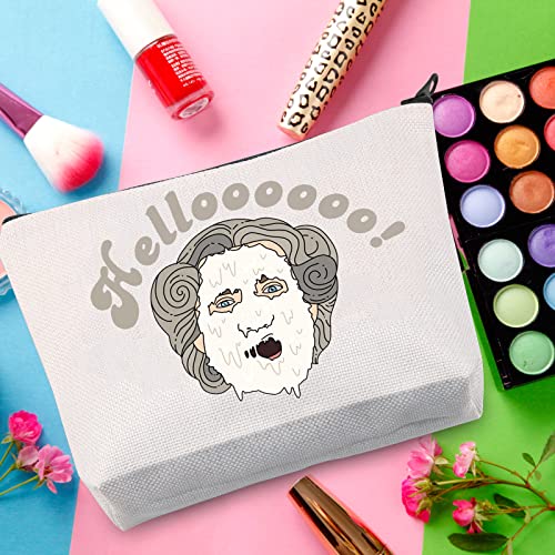 Funny 'Helloooo' Cosmetic Makeup Bag - Durable Canvas Zipper Pouch