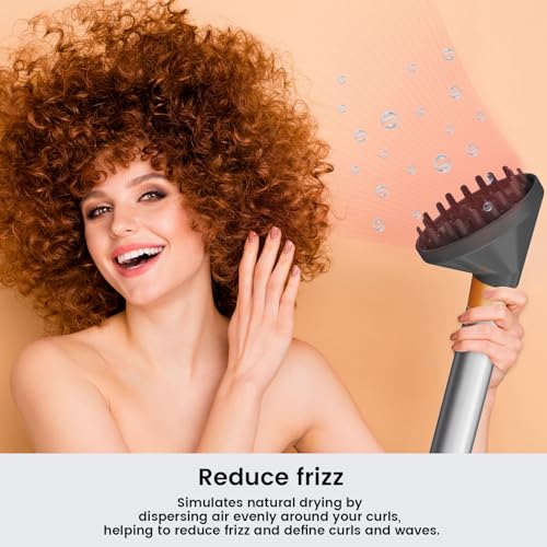 Dyson Airwrap Diffuser Nozzle Attachment - Grey | Enhanced Hair Drying