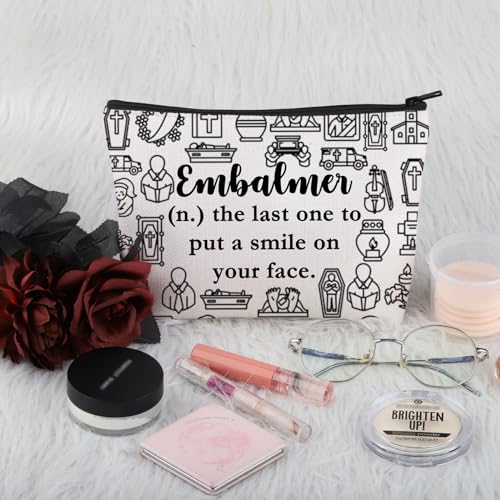 Embalmer Definition Canvas Makeup Bag - Funny Mortician Gift Pouch