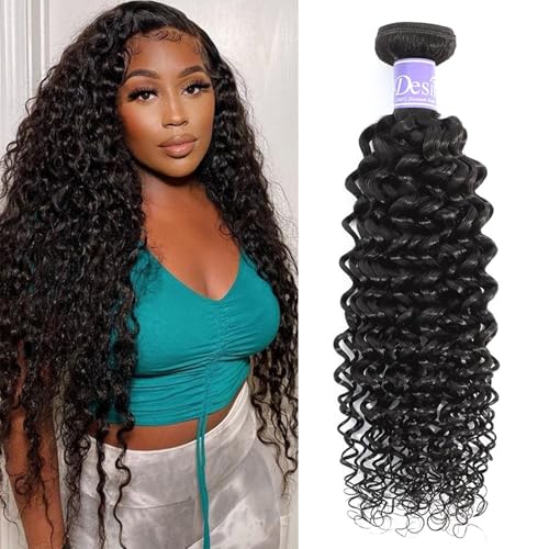 UDesire 12 Inch #1B Jerry Curly Human Hair Bundle 16A Grade Virgin Brazilian Extensions