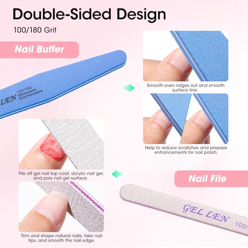 Gellen Nail Care Kit - 10PCS Manicure Tools & Nail Strengthener