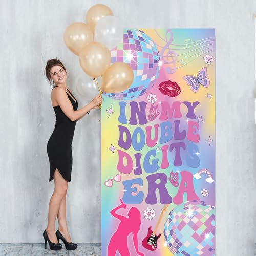 In My Double Digits Era Door Banner for 10th Birthday Party Decor