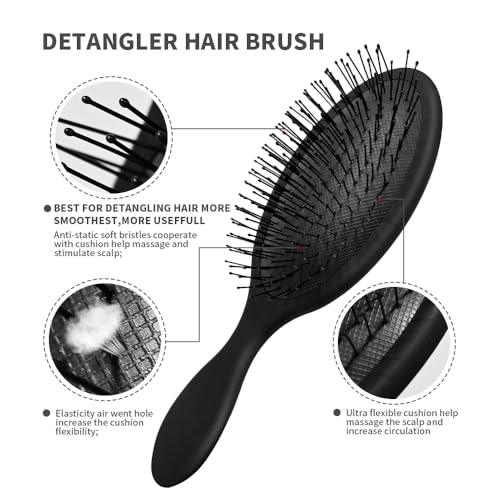 Detangler Hair Brush for Wet & Dry Hair - Curly & Straight