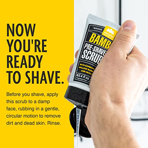 Pacific Shaving Bamboo Pre-Shave Exfoliating Scrub for Men - 3 Oz