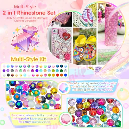 qiipii Light Purple Dark Purple Series Resin Rhinestones for Crafts & Nail Art 3mm-5mm