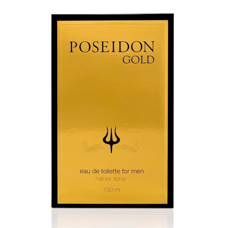 Instituto Español Poseidon Gold Eau de Toilette for Men, 5.1 fl oz