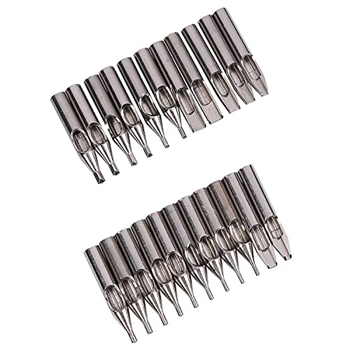 Generic Tattoo Stainless Steel Tip Set,22pcs Tips Set Round Diamond
