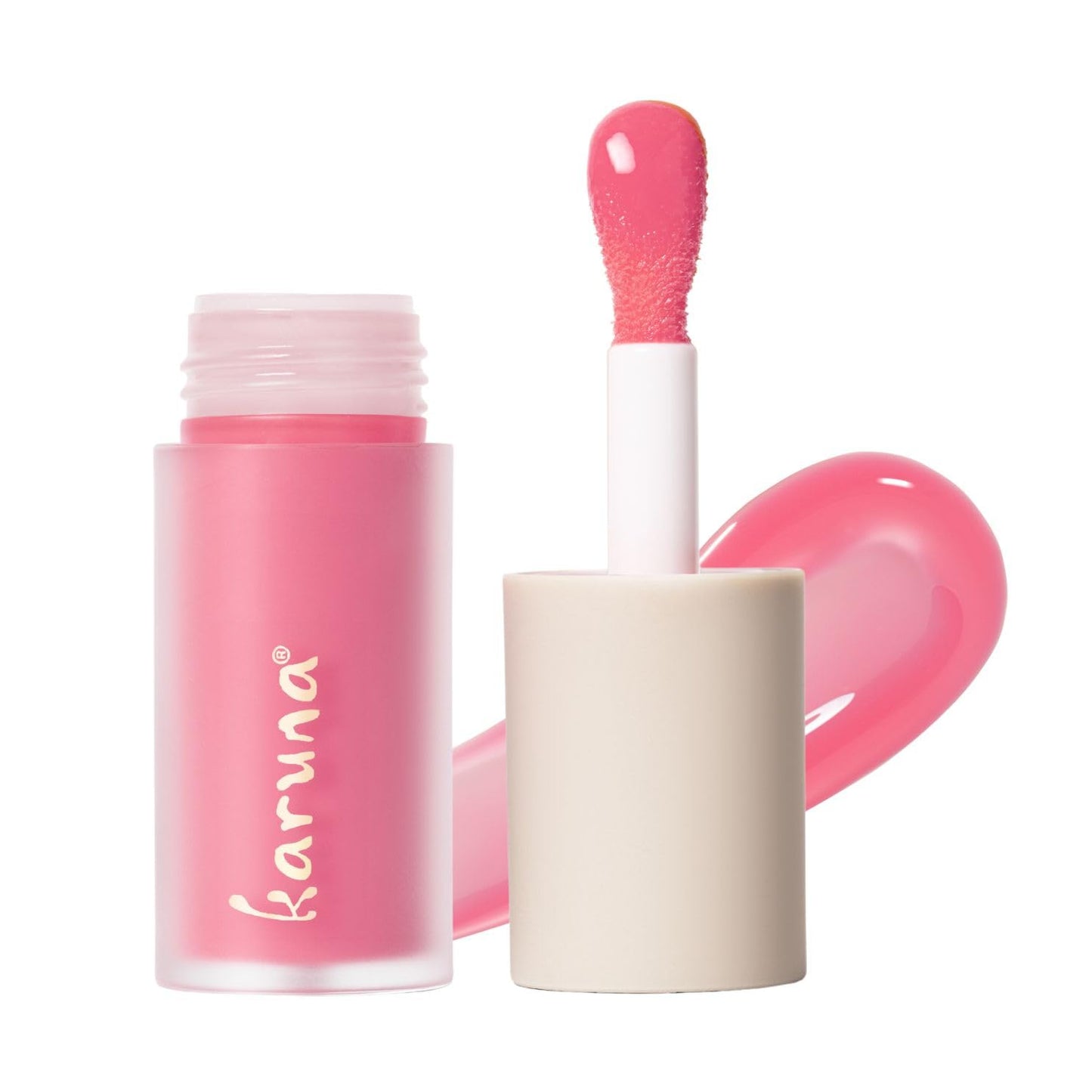 Karuna Tinted Lip Oil - Dream Cool Mauve Lip Tint with Vegan Collagen & Peptides | Hydrating K-Beauty Lip Stain