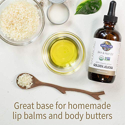 Garden of Life 100% Organic Cold Pressed Golden Jojoba Oil for Skin & Hair