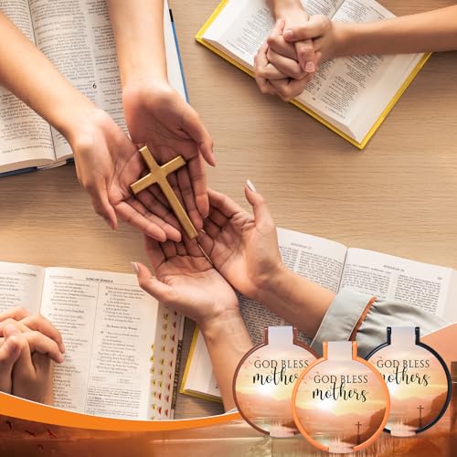 Reallnaive 36 Sets Terracotta Mothers Day Christian Gifts - Compact Mirrors with Bible Cards for Church Events