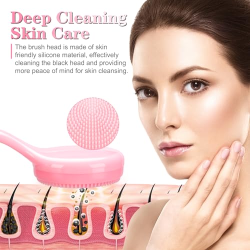 NADUSEP Silicone Facial Cleansing Brush - 2 Pack Soft Bristles