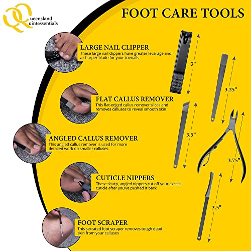 Manicure & Pedicure Nail Care Set with Toenail Clippers for Thick Nails