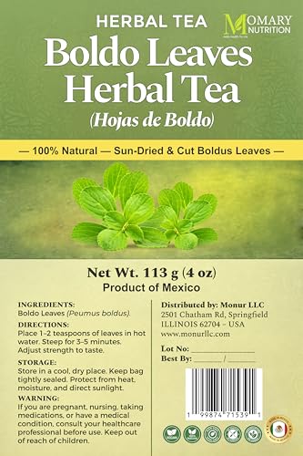 MOMARY NUTRITION Boldo Leaves Herbal Tea - 100% Natural, Digestive Support - 113g