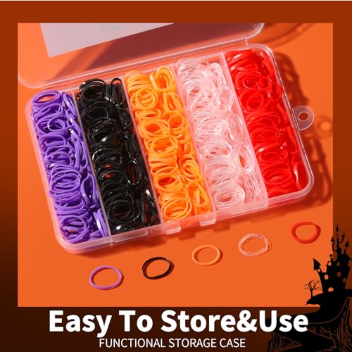 Rubber Bands for Hair, YGDZ 5 Colors 600 PCS Elastic Hair Ties with