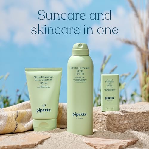 Pipette Baby Mineral Sunscreen Stick SPF 50 0.6 oz - Travel & Sensitive Skin Safe