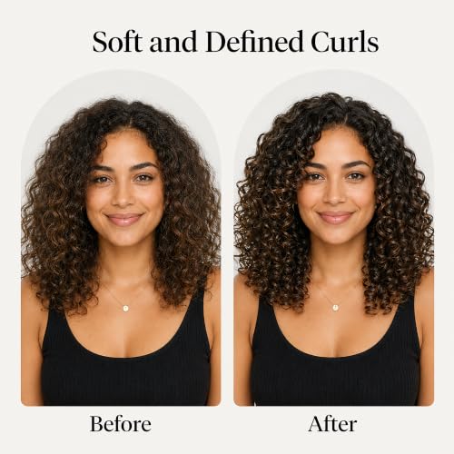 Lumigrace Air Dry Cream with Castor & Coconut Oil - 3.53 Oz | Lightweight, Anti-Frizz Styling for Wavy & Curly Hair