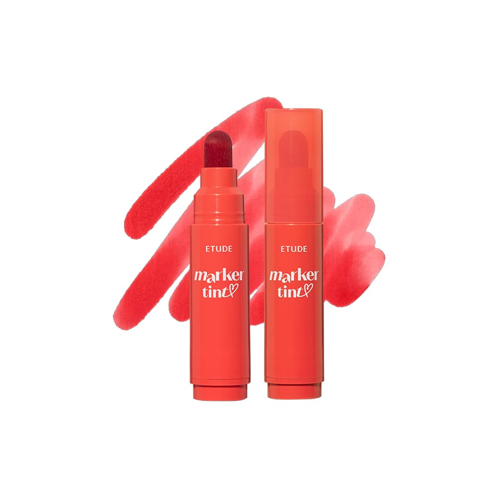 Dear Darling Marker Tint - Hydrating Long Lasting Lip Stain #5 Pink Tangerine (5g) | High Pigment Kbeauty Lip Tint