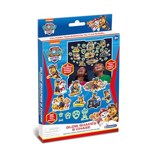 Paw Patrol Glow-in-the-Dark Wall Decor - 30 Self-Adhesive Shapes