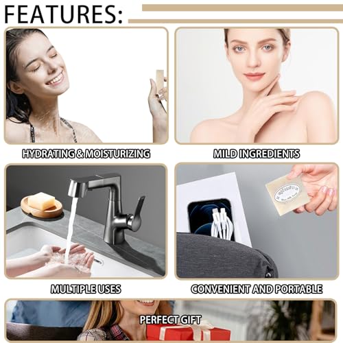 8PCS Rice Milk Soap Bar - Vegan Moisturizing Cleansing Soap for Face & Body