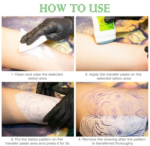 Rofitbest 1-Pack Professional Tattoo Transfer Cream Gel for Stencil Safe Long-Lasting