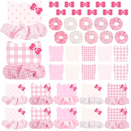 10 Sets Pink Cat Party Favors Kitten Gift Hair Accessories