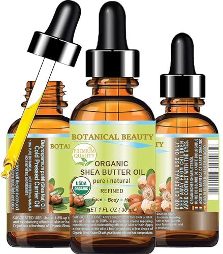 Organic Shea Butter Oil 1 Fl Oz - 100% Pure Cold Pressed Carrier Oil