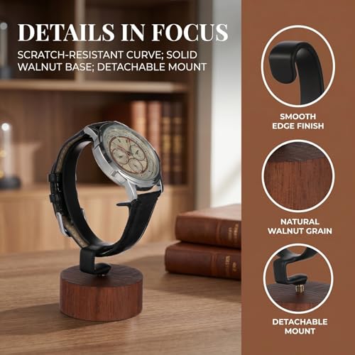 Elegant Wooden Watch Display Stand for Men & Women