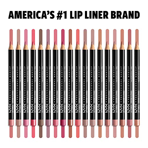 NYX Professional Makeup Slim Lip Pencil - Hot Red, Long-Lasting (2 Pack)