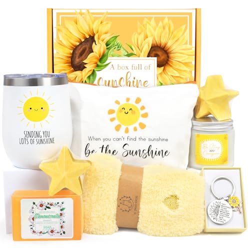 Get Well Soon Care Package for Women - 9-Piece Sunshine Spa Gift Set
