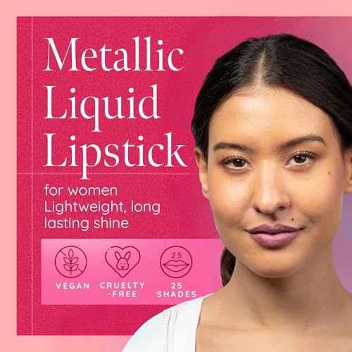 Aromi Fairy Tale Dusty Pink Metallic Liquid Lipstick