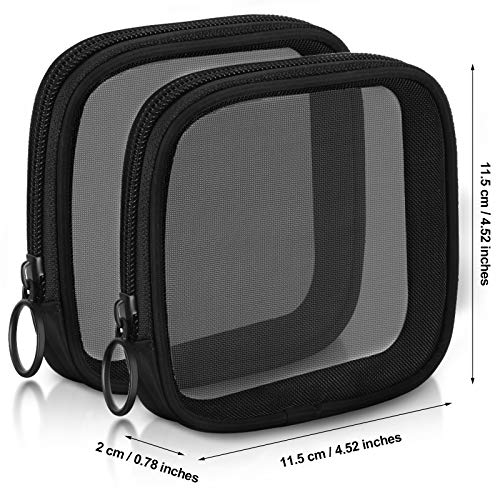 Weewooday 4 Pack Mesh Makeup Organizer Bags - Portable Travel Toiletry Pouches