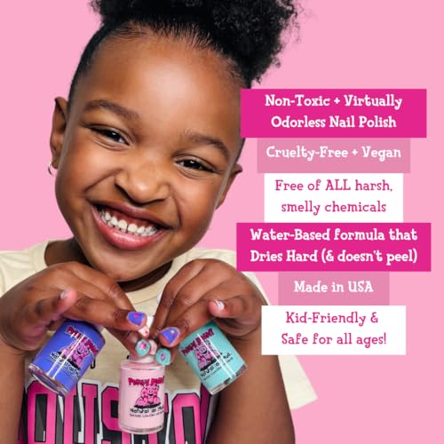 Piggy Paint Make It Last Basecoat and Shine Topcoat Set for Kids