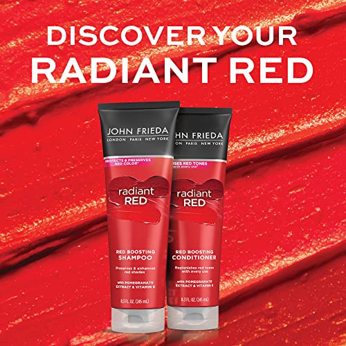 John Frieda Radiant Red Boosting Shampoo, Color-Protecting Hair Wash, 8.3 oz