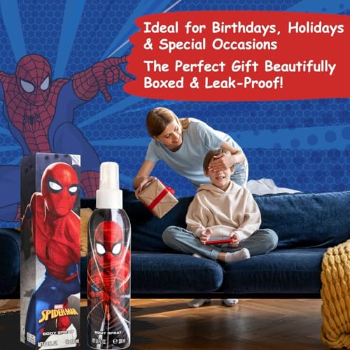 Marvel Spider-Man Kids Cologne - Long Lasting Fragrance, 6.8 Fl Oz