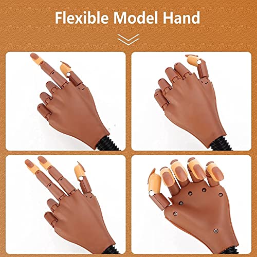 Deciniee Left Nail Hand for Acrylic Nails with Coffin Tips & 100 Reusable Tips
