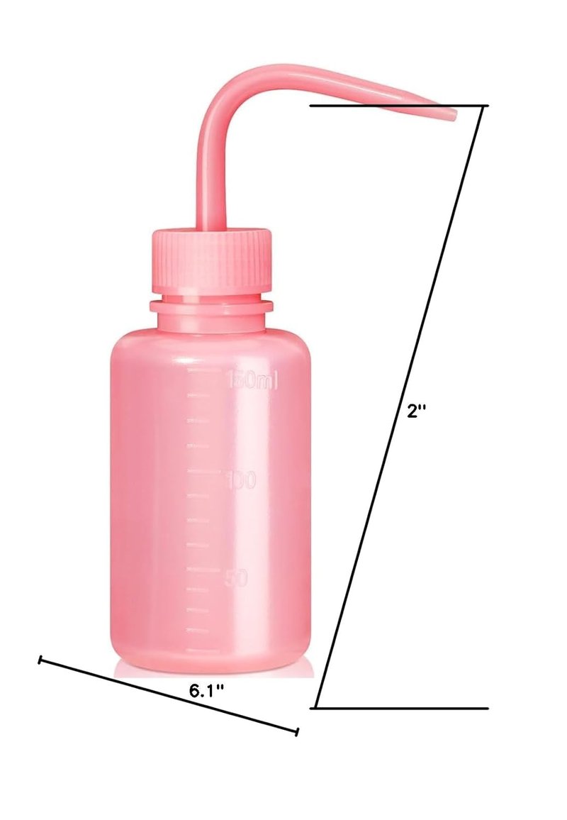 Valchoose 150ML Pink Squeeze Wash Bottle - Mini Professional Water Bottle for Lash Extensions | Easy to Carry 5.1oz