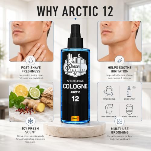 The Shave Factory Arctic After Shave Cologne Series 12, 250ml Men’s Grooming