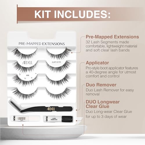 Ardell Cat Eye PreMapped Eyelash Extensions Kit - 4 Pairs