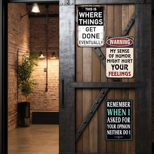 Funny Garage Metal Sign - 8x12 Inch Man Cave Wall Art