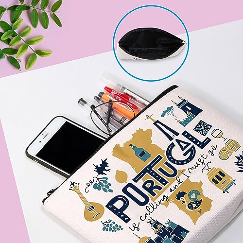 Must Go Portugal Makeup Bag - Travel Gift for Bachelorette Party